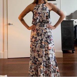 Parker silk/satin floor length dress, Sz S